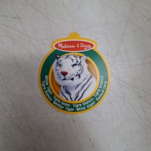 MELISSA & DOUG GIANT SIBERIAN WHITE TIGER LIFELIKE STUFFED ANIMAL - 5FT - WHITE/BLACK (MODEL: MND39790) image 8