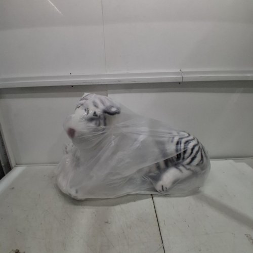 MELISSA & DOUG GIANT SIBERIAN WHITE TIGER LIFELIKE STUFFED ANIMAL - 5FT - WHITE/BLACK (MODEL: MND39790) image 9
