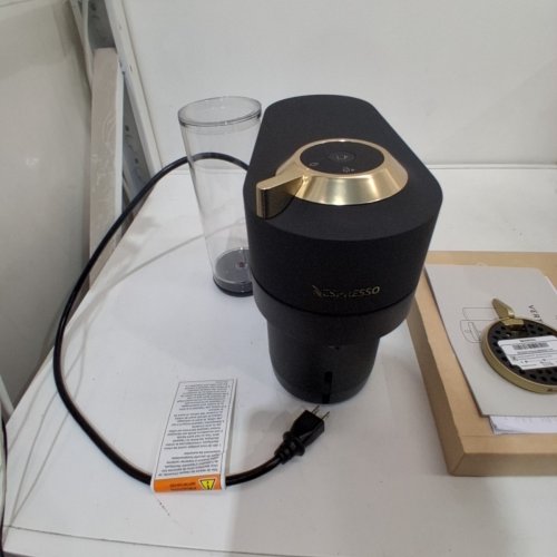 BREVILLE NESPRESSO VERTUO POP+ DELUXE COFFEE & ESPRESSO MACHINE - MATTE BLACK/GOLD (MODEL: BNV125MTB1BUC1) image 3