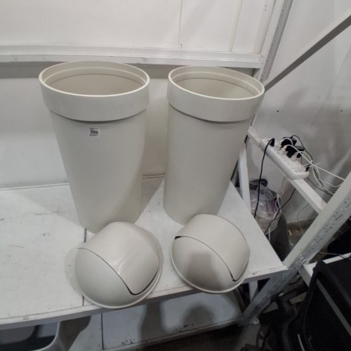 2PK UMBRA VENTI KITCHEN/LOBBY WASTE TRASH GARBAGE CAN - 16 GAL - SAND image 4
