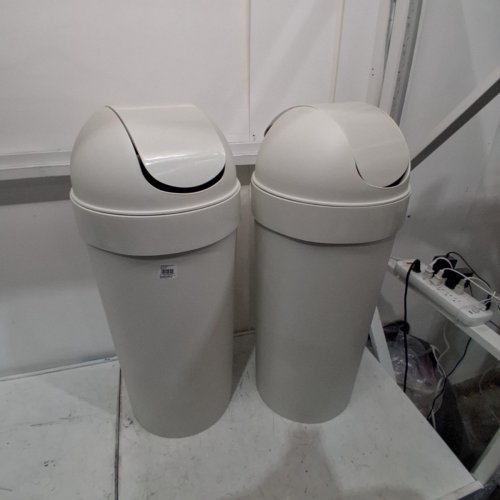 2PK UMBRA VENTI KITCHEN/LOBBY WASTE TRASH GARBAGE CAN - 16 GAL - SAND image 7