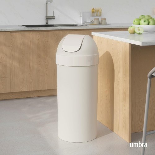 2PK UMBRA VENTI KITCHEN/LOBBY WASTE TRASH GARBAGE CAN - 16 GAL - SAND image 2