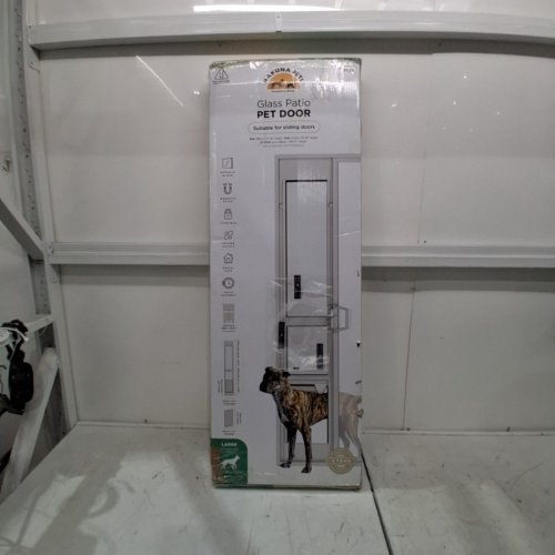 HAKUNA ADJUSTABLE PETS GLASS PATIO PET DOOR FOR SLIDING DOORS - 77.2” – 83.5” - WHITE (MODEL: 5077) image 5