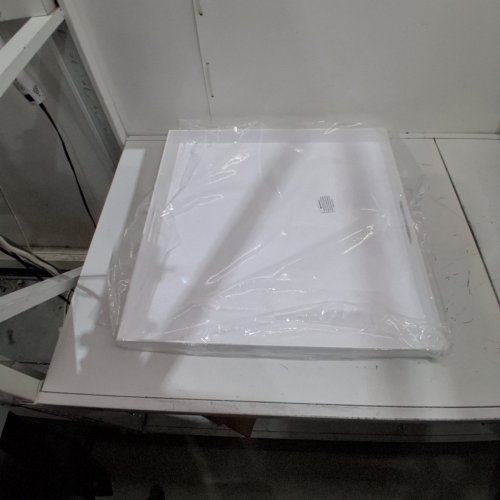 MUKEEN OVERSIZE EXTRA LARGE ACRYLIC SERVING TRAY - 24" X 24" - WHITE image 3