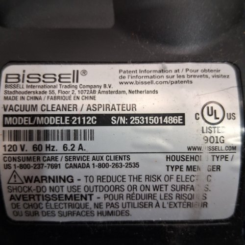BISSELL POWERFORCE COMPACT BAGLESS VACUUM - BLACK/BLUE (MODEL: 2112C) image 3