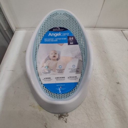 ANGELCARE ERGONOMIC SOFT-TOUCH BABY BATH SUPPORT- 22" X 11" - AQUA/WHITE image 2