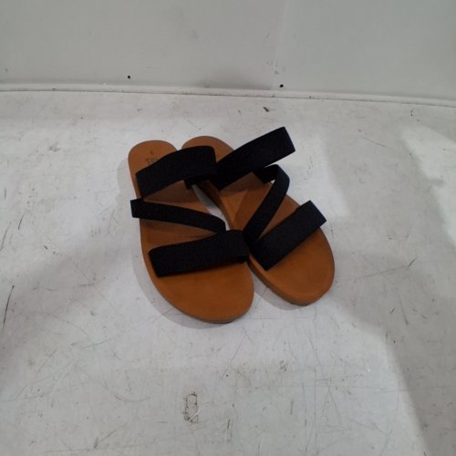 WOMEN'S TIME AND TRU SANDALS - 9 - BLACK / TAN image 2