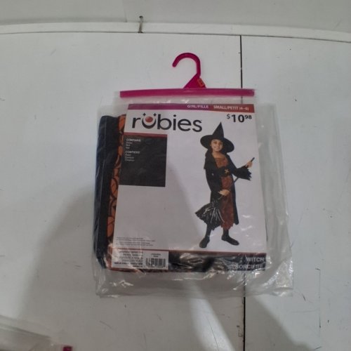 GIRL'S RUBIES WITCH COSTUME - SMALL (4-6) - BLACK/ORANGE (STYLE: SORCERESS) image 2