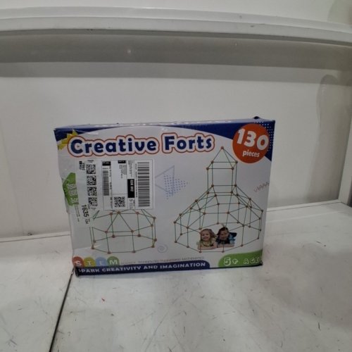 130PC TINY LAND FORT BUILDING KIT FOR KIDS - GREEN/ORANGE (MODEL: FB0001-V2) image 3