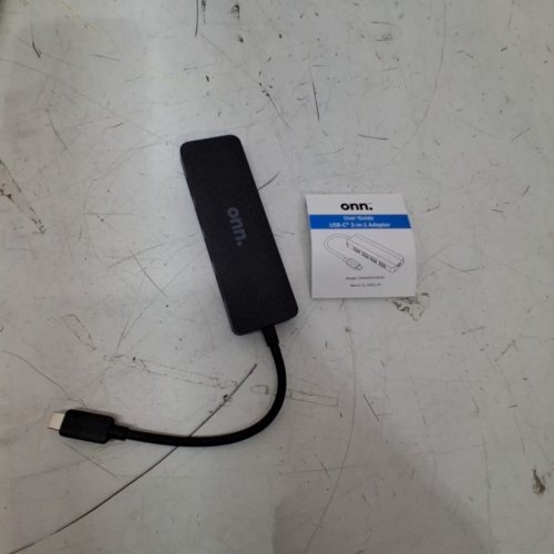 ONN. 5-IN-1 USB-C HUB WITH HDMI PORT, 3 USB 3.1 PORTS, USB POWER DELIVERY - BLACK (MODEL: image 2