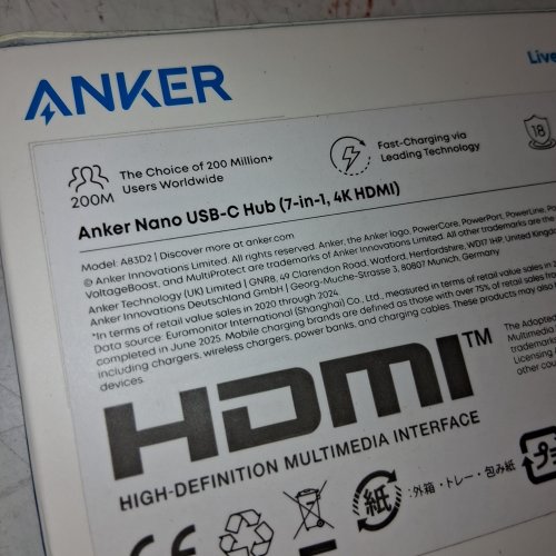ANKER 7-IN-1 USB-C TO HDMI SPLITTER HUB - 4K@60HZ/85W - GREY image 2