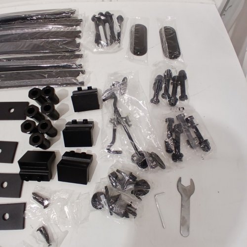 ARTI-LIFE SLIDING DOUBLE BARN DOOR HARDWARE KIT FOR 24" WIDE DOOR - 8FT - BLACK image 6