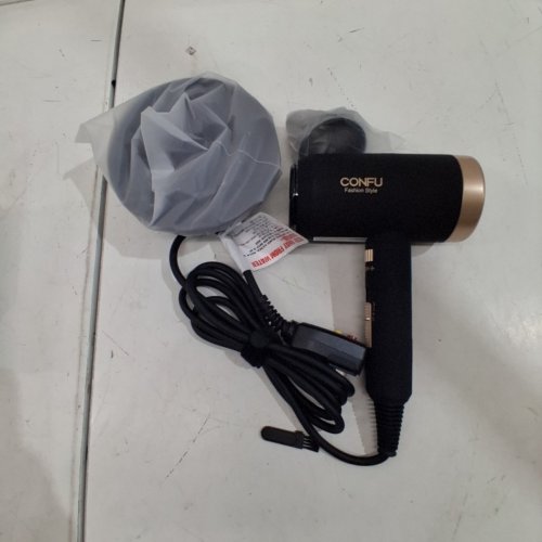 CONFU HAIR DRYER WITH DIFFUSER LIGHTWEIGHT AND FAST DRYING - BLACK/GOLD - MODE:KF-3127 image 3