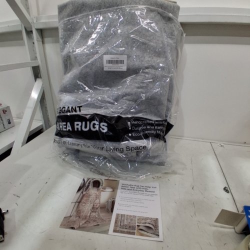 SOALMOST NON-SLIP MACHINE WASHABLE AREA RUG - 8FT X 10FT - BEIGE - (MODEL: SA-8X10-X24020B-BEIGE) image 2