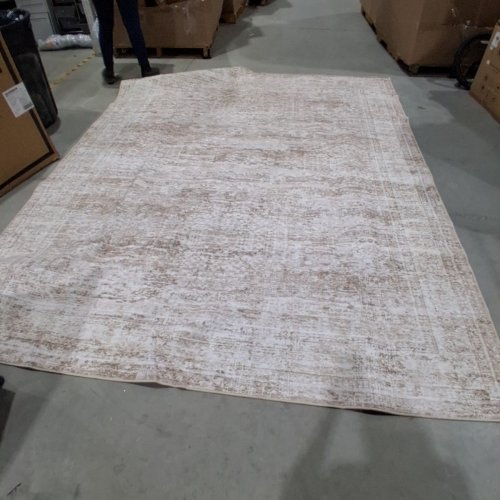 SOALMOST NON-SLIP MACHINE WASHABLE AREA RUG - 8FT X 10FT - BEIGE - (MODEL: SA-8X10-X24020B-BEIGE) image 4