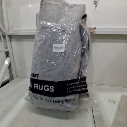 SOALMOST NON-SLIP MACHINE WASHABLE AREA RUG - 8FT X 10FT - BEIGE - (MODEL: SA-8X10-X24020B-BEIGE) image 6