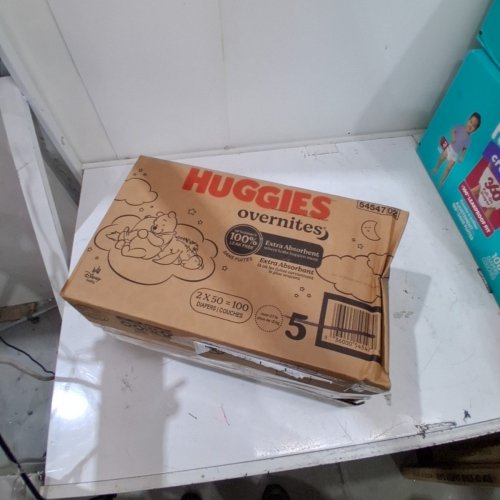 100PK HUGGIES OVERNITES NIGHTTIME BABY DIAPERS - SIZE 5 (27LB+) - WINNIE THE POOH (MODEL: 5454702) image 3