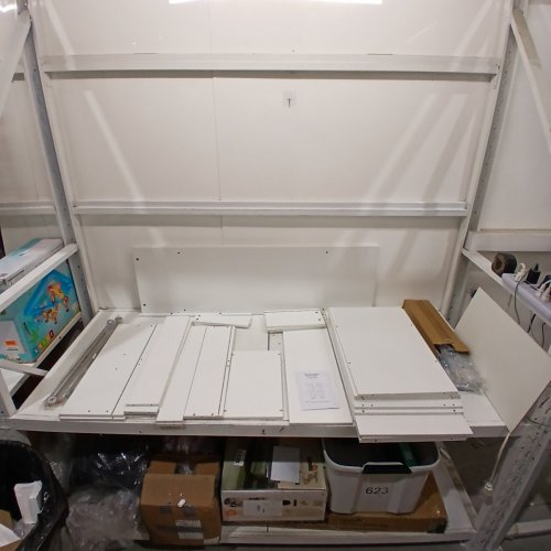 UNBRANDED ADJUSTABLE CLOSET SYSTEM WITH 3 DRAWERS AND 3 RODS - WHITE image 2