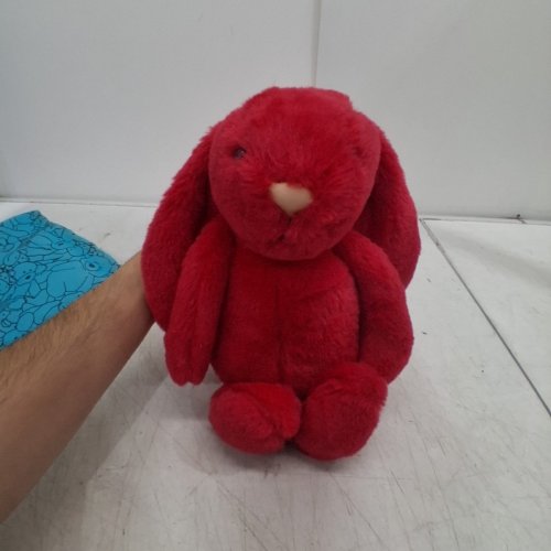 JELLYCAT BASHFUL CRANBERRY BUNNY *RETIRED* PLUSH - 10" - RED image 2