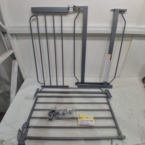 REGALO EASY STEP EXTRA WIDE METAL SAFETY GATE - 29"-49" 30" - PLATINUM GREY (MODEL: 1164EPDS) image 2