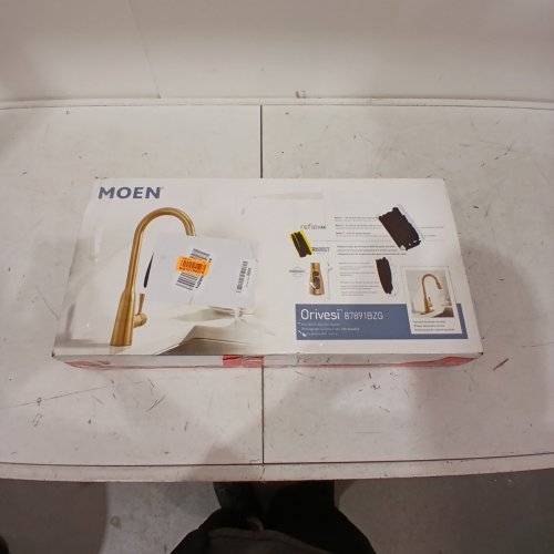 MOEN HIGH ARC PULL-DOWN KITCHEN FAUCET - BRONZED GOLD (MODEL: 87891BZG) image 6