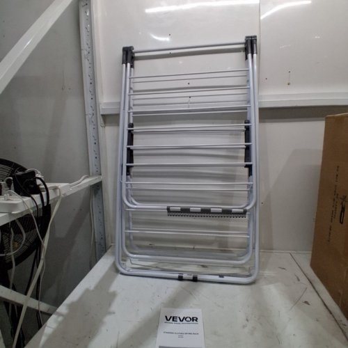 2-TIER FOLDABLE CLOTHES LAUNDRY DRYER RACK - 59" X 23.6" X 41.7" - WHITE (MODEL: RH-6026) image 2