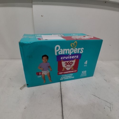 108PK PAMPERS CRUISERS 360 BABY DIAPERS - SIZE 4 image 3