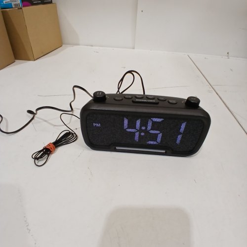 MESQOOL ARTISTIC SERIES BLUETOOTH ALARM CLOCK RADIO - BLACK, DARK GREY (MODEL: CR1025) image 2
