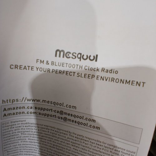 MESQOOL ARTISTIC SERIES BLUETOOTH ALARM CLOCK RADIO - BLACK, DARK GREY (MODEL: CR1025) image 5