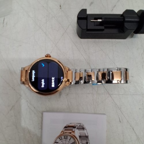 SOUYIE LUXURY ROUND SMART WATCH - 1.3" - ROSE GOLD/SILVER (MODEL: H65) image 2