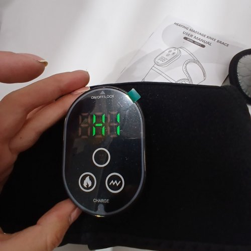 CHARGEABLE HEATED KNEE BRACE AND MASSAGER WITH 6 HEATING LEVELS - BLACK image 3