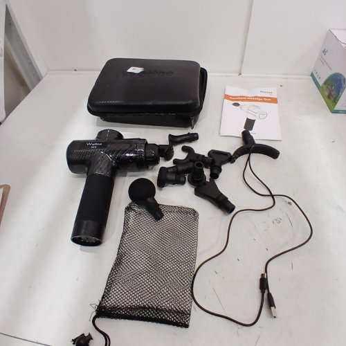 WATTNE MASSAGE DEEP TISSUE PERCUSSION MASSAGE GUN WITH ASSORTED ATTACHMENT HEADS - CARBON (MODEL: W2/RC-MG-010) image 3