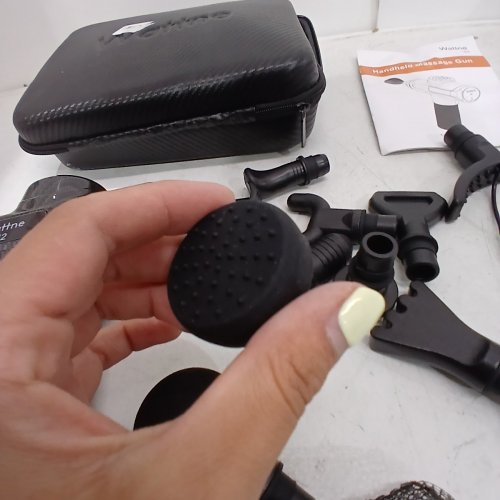 WATTNE MASSAGE DEEP TISSUE PERCUSSION MASSAGE GUN WITH ASSORTED ATTACHMENT HEADS - CARBON (MODEL: W2/RC-MG-010) image 4
