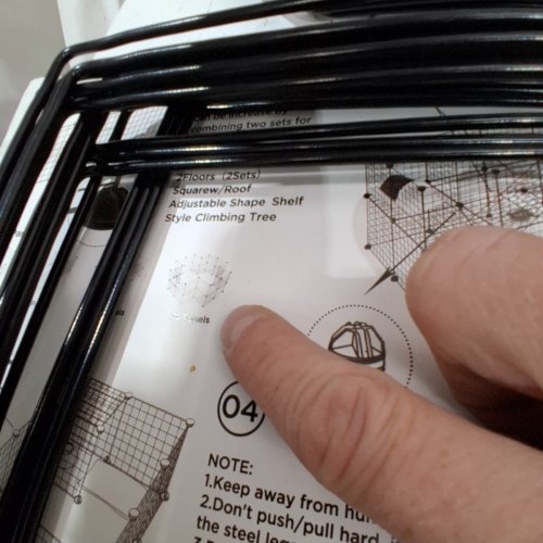 DIY PET CAGE - 55" X 55" X 65" - BLACK image 4