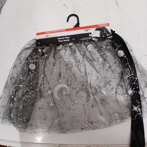 WOMEN'S WAY TO CELEBRATE STARRY TUTU - SMALL/MEDIUM - BLACK / SILVER image 2