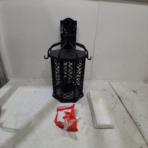 LOS OLIVOS IORN WALL LANTERN - 10.5" X 20.5" - BLACK (MODEL: B2373-TRN) image 3