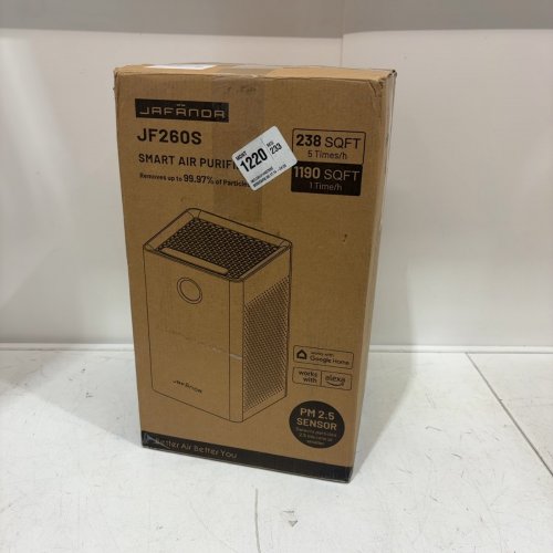 JAFANDA SMART AIR PURIFIER WITH WIFI/APP CONNECTION - 1190SQ.FT COVERAGE - WHITE (MODEL: JF260S) image 5