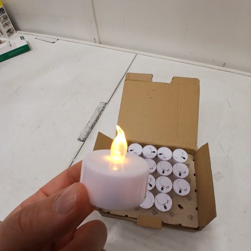 40PK FLAMELESS LED CANDLES STYLE TEA LIGHTS - WARM WHITE/YELLOW image 2