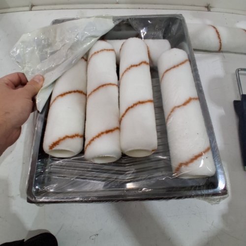 7PC SIMMS PRO SELECT PAINT ROLLER KIT - 2L TRAY - 9.5" ROLLERS - WHITE (MODEL: 7777778) image 4
