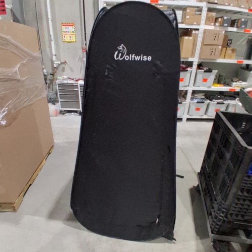 WOLFWISE PORTABLE POP-UP PRIVACY SHOWER/CHANGING ROOM/TOILET/ TENT - 78.7" X 47.2" X 47.2" - BLACK - (MODEL: LP250644BL) image 2