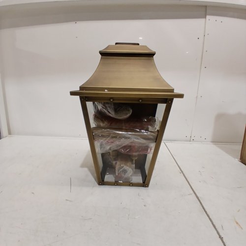 ACCLAIM LIGHTING OUTDOOR WALL 2-LIGHT LANTERN - 11.75" X 9.5" - AGED BRASS (ITEM: 8424AB) image 3