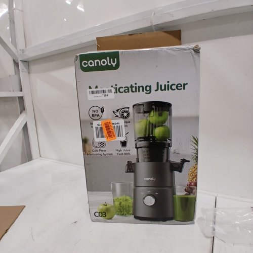 CANOLY SLOW MASTICATING COLD PRESS JUICER - 60OZ, 350W, 110 TO 120V - BLACK/GREY - (MODEL: C03) image 5