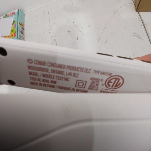 CONAIR DOUBLE CERAMIC FLAT IRON, 1" - WHITE AND ROSE GOLD image 3