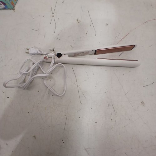 CONAIR DOUBLE CERAMIC FLAT IRON, 1" - WHITE AND ROSE GOLD image 4