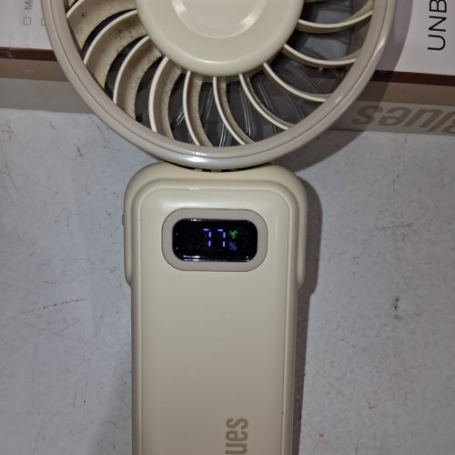 DIVEBLUES PORTABLE HANDHELD HIGH SPEED RECHARGEABLE FOLDABLE TURBO FAN - 5W - 6.67OZ - VANILLA SWIRL (MODEL: D6036) image 2