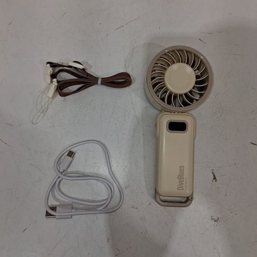 DIVEBLUES PORTABLE HANDHELD HIGH SPEED RECHARGEABLE FOLDABLE TURBO FAN - 5W - 6.67OZ - VANILLA SWIRL (MODEL: D6036) image 3