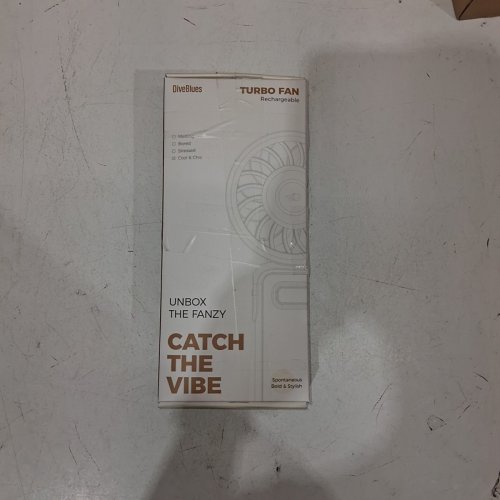 DIVEBLUES PORTABLE HANDHELD HIGH SPEED RECHARGEABLE FOLDABLE TURBO FAN - 5W - 6.67OZ - VANILLA SWIRL (MODEL: D6036) image 5