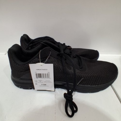 MENS ATHELTIC WORKS REACTIVE MEMORY FOAM SNEAKERS - SIZE 11 WIDE - BLACK (MODEL: 16REACTIVEY21) image 2