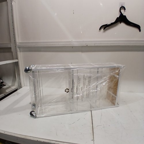 BRIGHTROOM SKINNY STORAGE CART WITH WHEELS AND WOODEN TOP - 31"X15"X6" - WHITE image 4