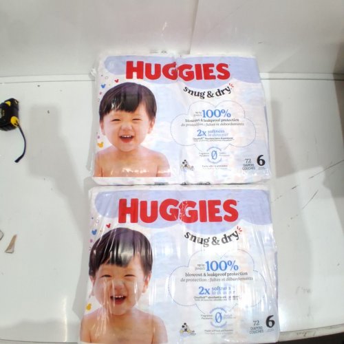 144PK HUGGIES SNUG AND DRY BABY DIAPERS - SIZE 6 (35+LB) - MICKEY MOUSE (MODEL: 56414) image 2